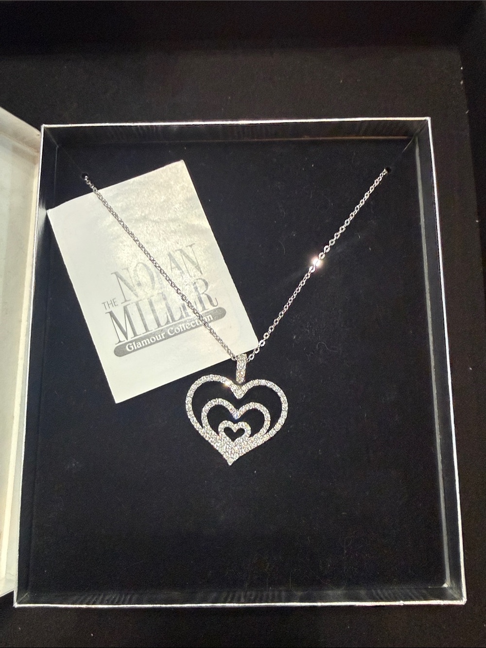 Vintage Nolan Miller Gracious Heart Pendant Necklace NIB